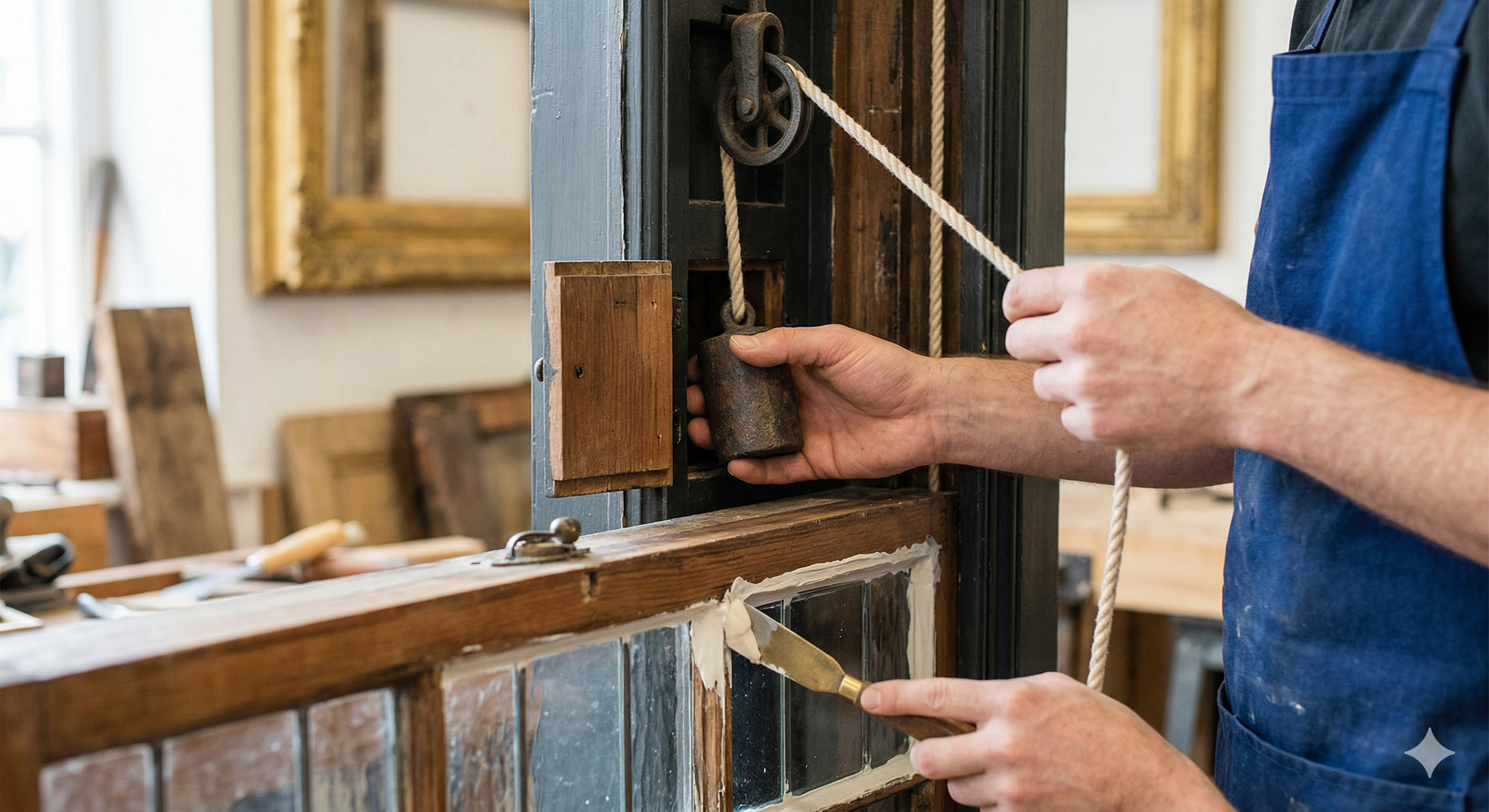 Preserving the View: Sash Window 101 – Repairing Ropes, Weights, and Glazing
