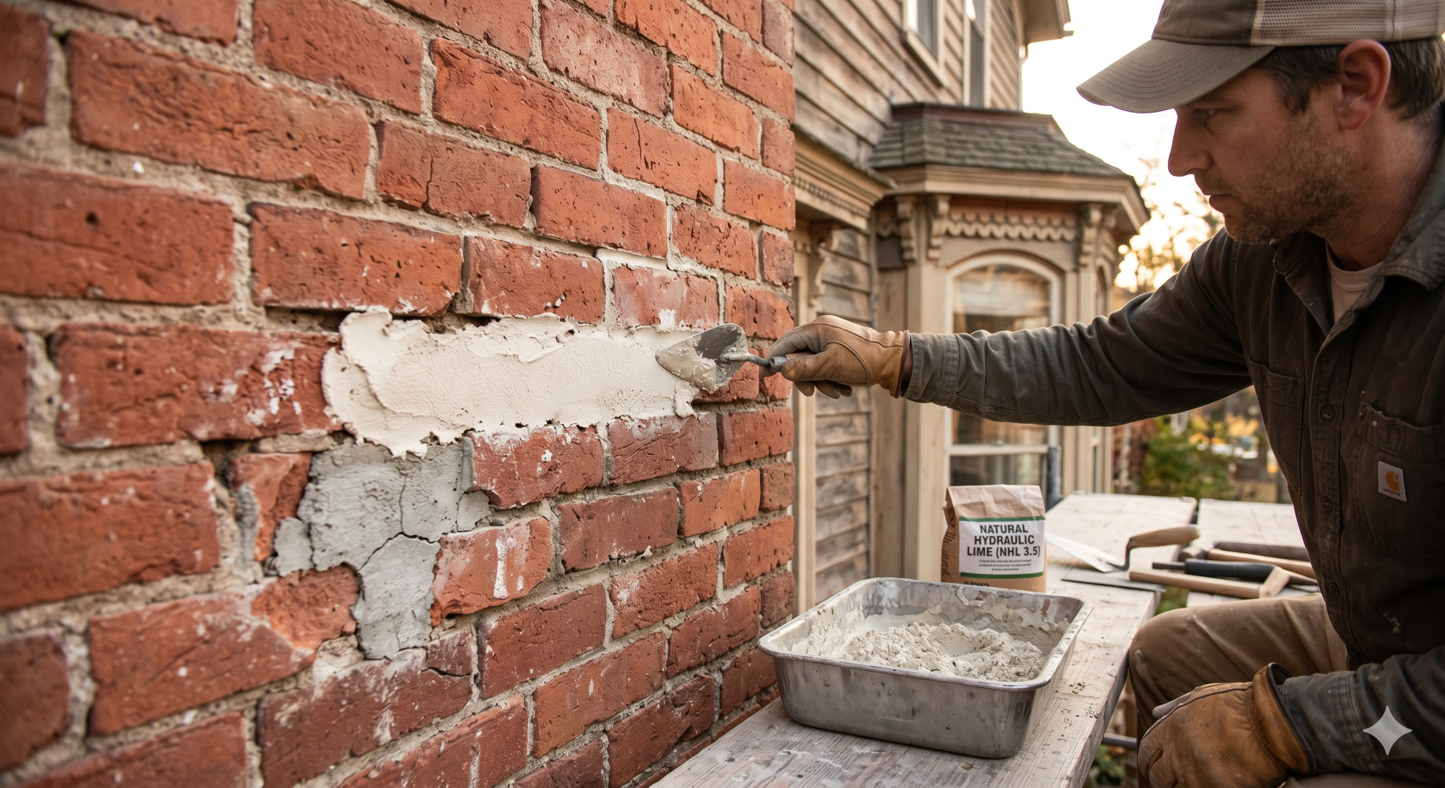 The Art of Brick Repointing: Why You Must Use Lime Mortar (Not Cement!)
