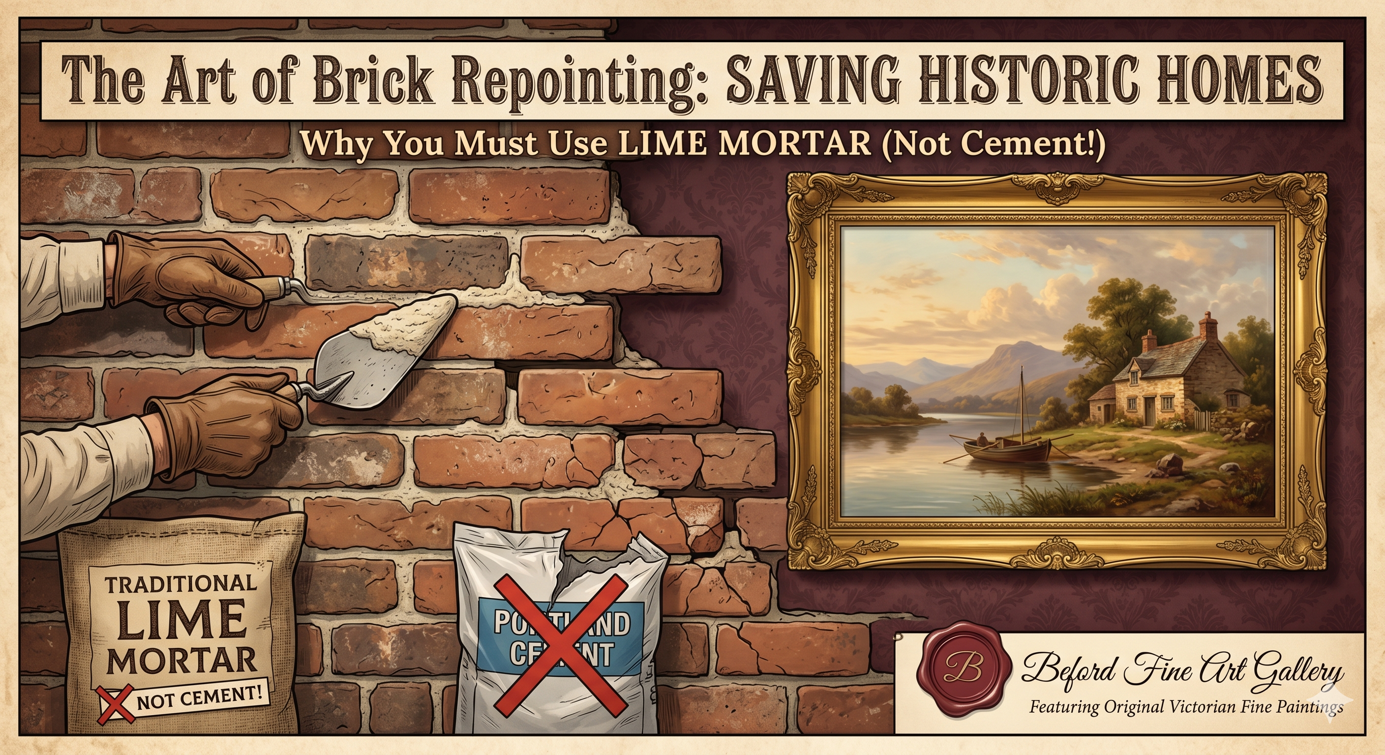The Art of Brick Repointing: Why You Must Use Lime Mortar (Not Cement!)