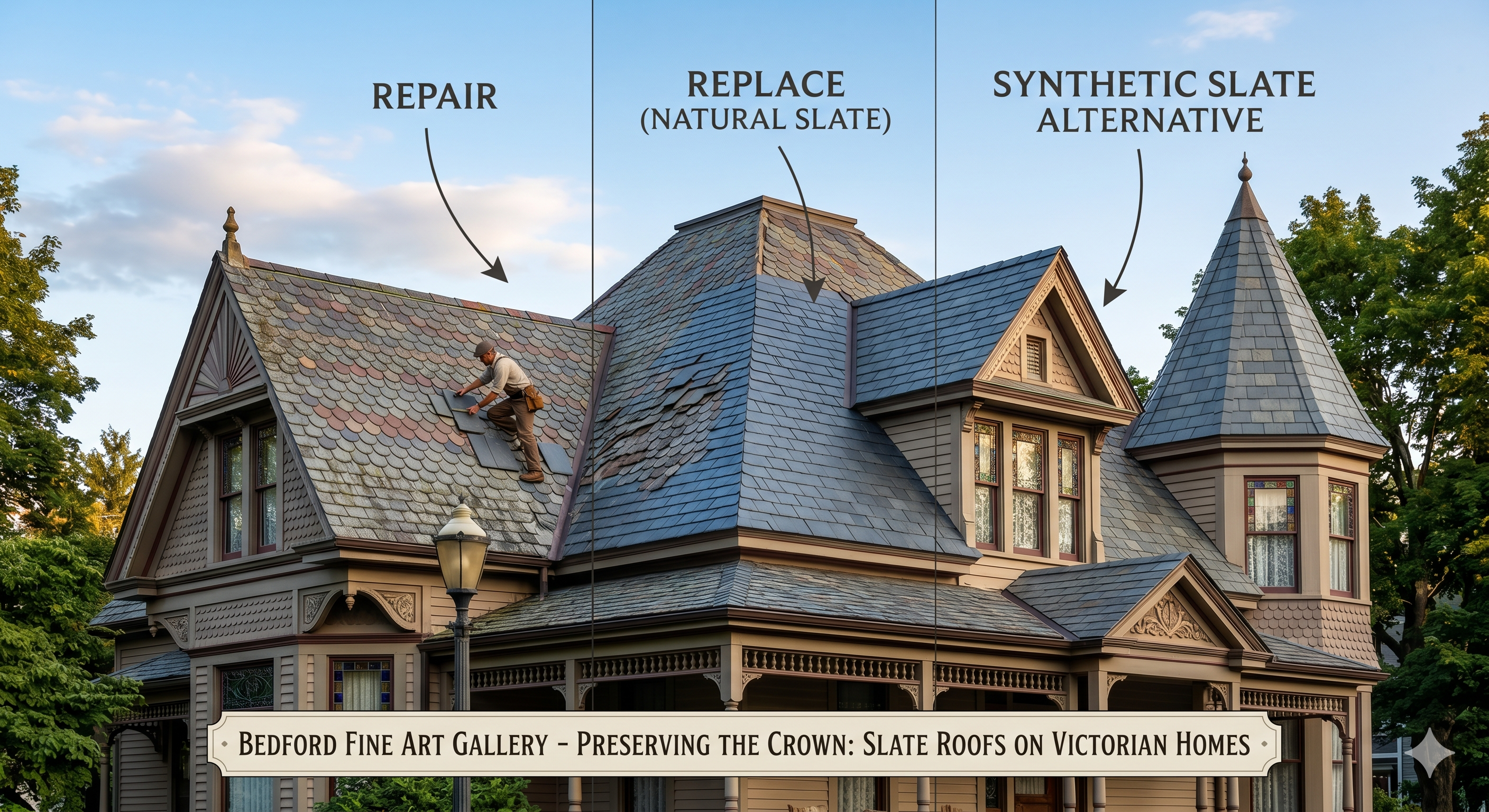Preserving the Crown: Slate Roofs on Victorian Homes—Repair, Replace, or Choose Synthetic?