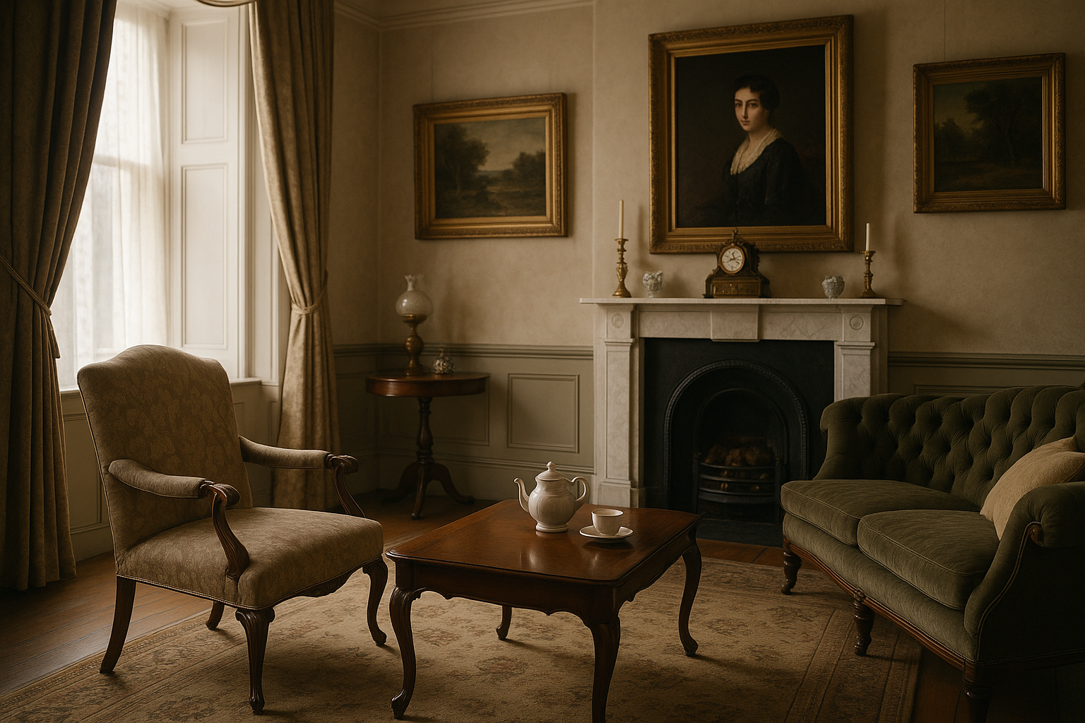 Victorian Living Room - Comfort with Essentials of Good Furnishings